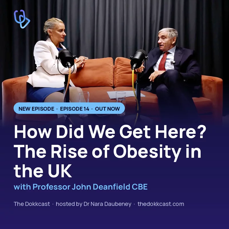 Episode 14 artwork: How Did We Get Here? The Rise of Obesity in the UK, with Professor John Deanfield CBE