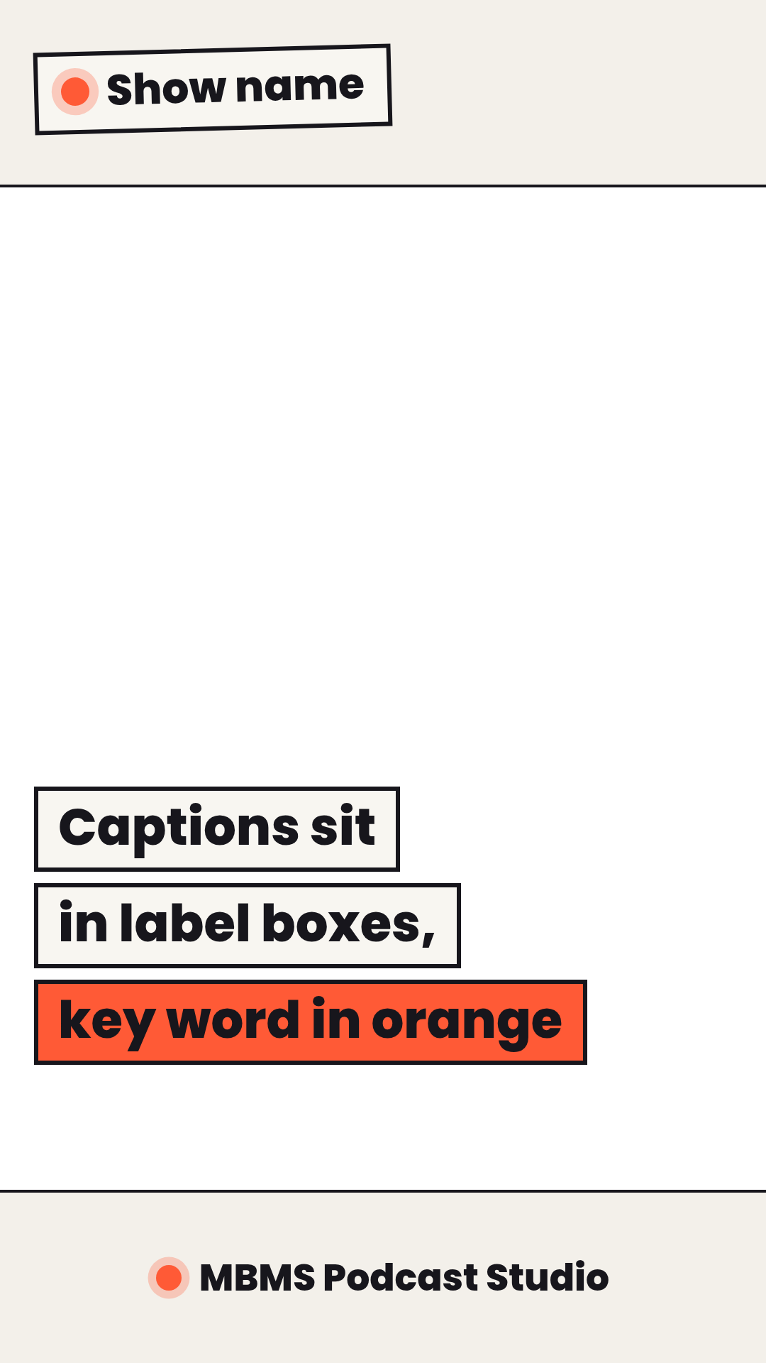 Vertical clip overlay